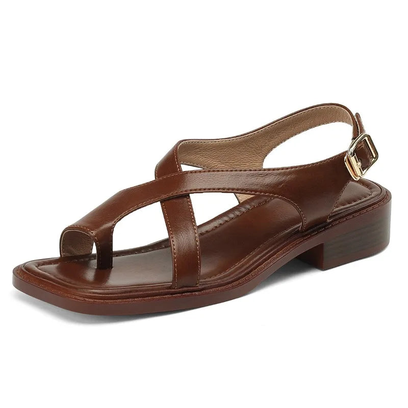 Morgan and Brooke | Leather Cross Sandals