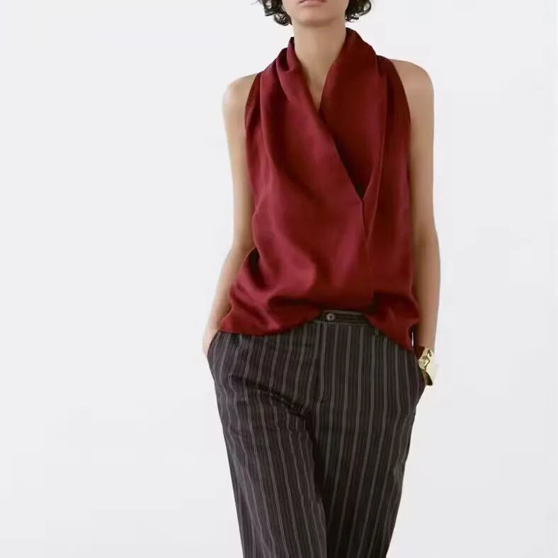 Morgan and Brooke | Drape Linen Vest