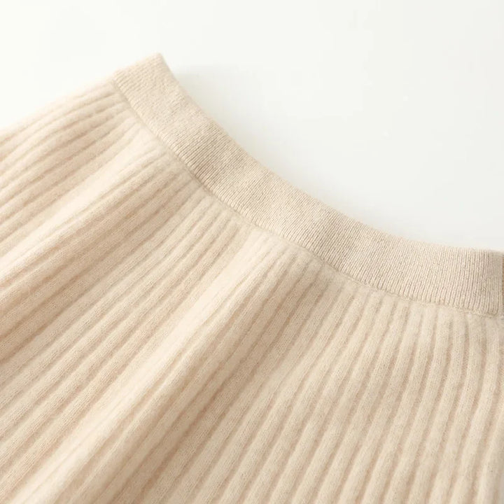 Morgan & Brooke | Charcoal A-Line Knit Merino Wool Skirt