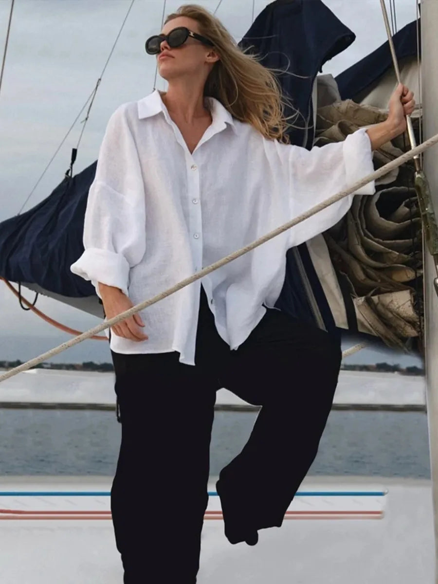 Morgan & Brooke | Blue Relaxed Fit Cotton Shirt