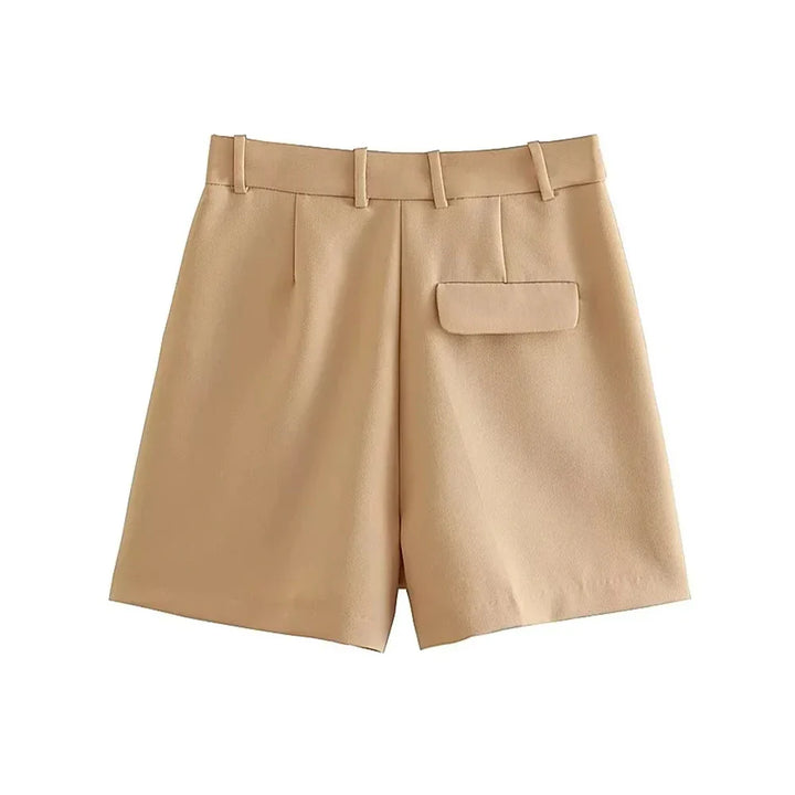 Morgan & Brooke | Sand Relaxed Fit Drawstring Cotton-Blend Shorts