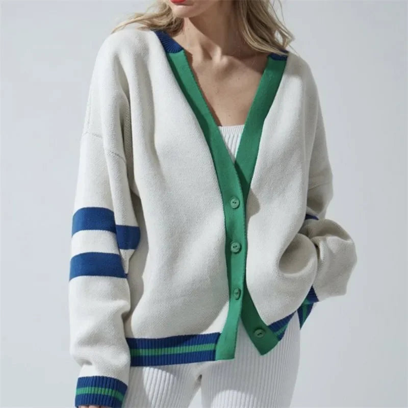Morgan & Brooke | Button-Up Ribbed Cotton Cardigan