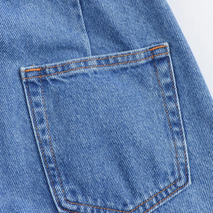 Morgan & Brooke | Light Wash High-Waist Frayed-Hem Denim Shorts