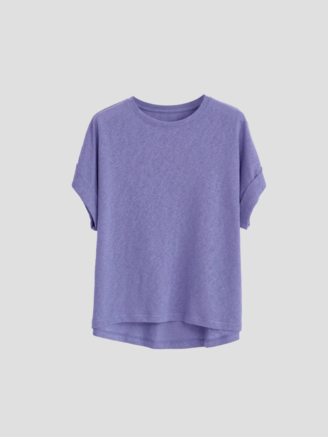 Morgan & Brooke | White Rolled-Cuff Oversized Cotton Tee