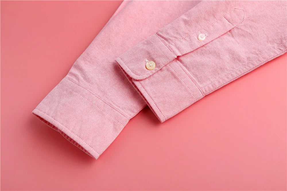 Morgan & Brooke | Pastel Tailored Button-Up Oxford Cotton Blouse