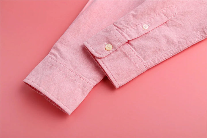 Morgan & Brooke | Pastel Tailored Button-Up Oxford Cotton Blouse