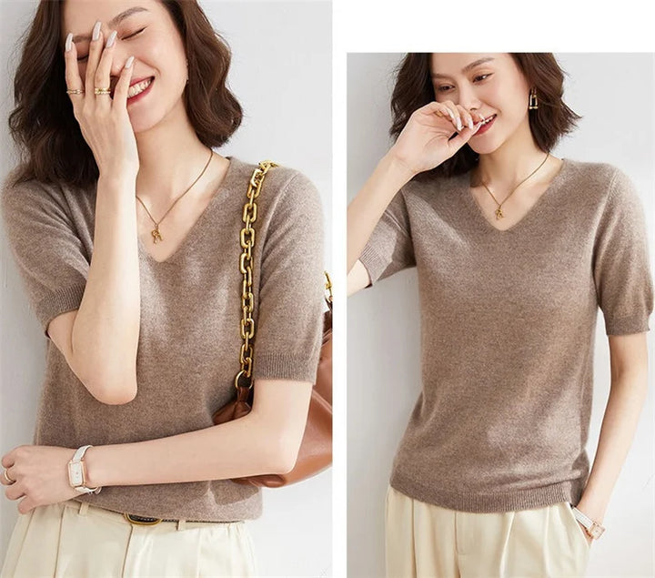 Morgan and Brooke | V-Neck Knit Top