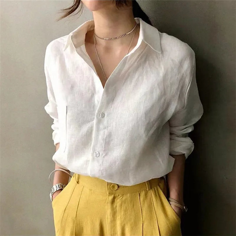 Morgan & Brooke | Open-Collar Linen Shirt