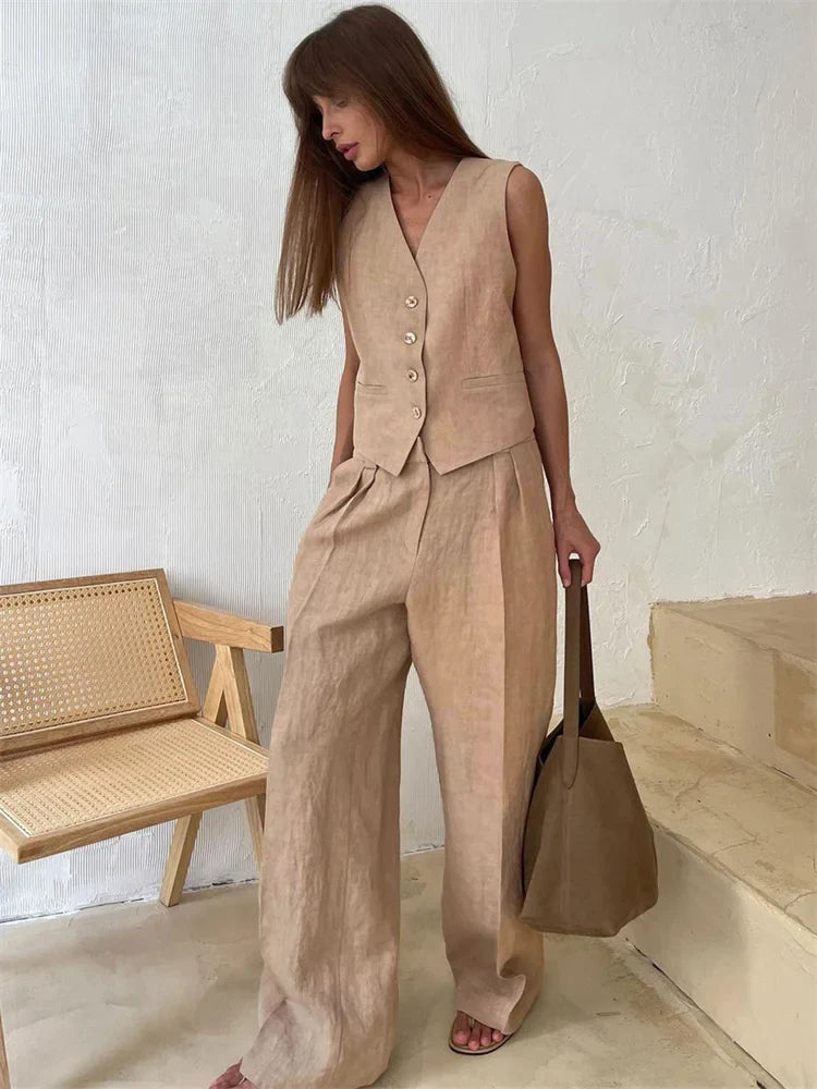 Morgan and Brooke | Marlowe Linen | Trouser Set