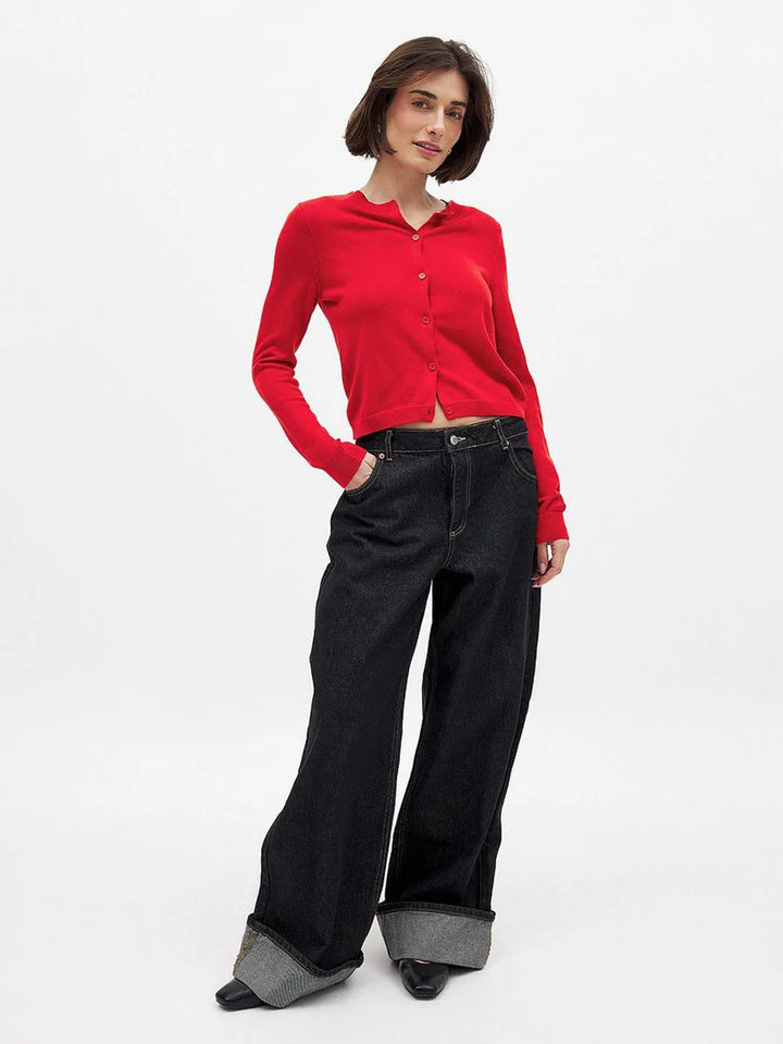 Morgan & Brooke | Button-Front Knit Cardigan