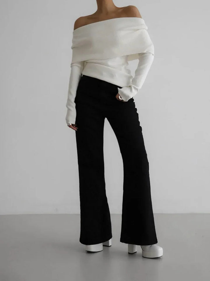 Morgan & Brooke | Ivory Cropped Button-Up Cotton Top