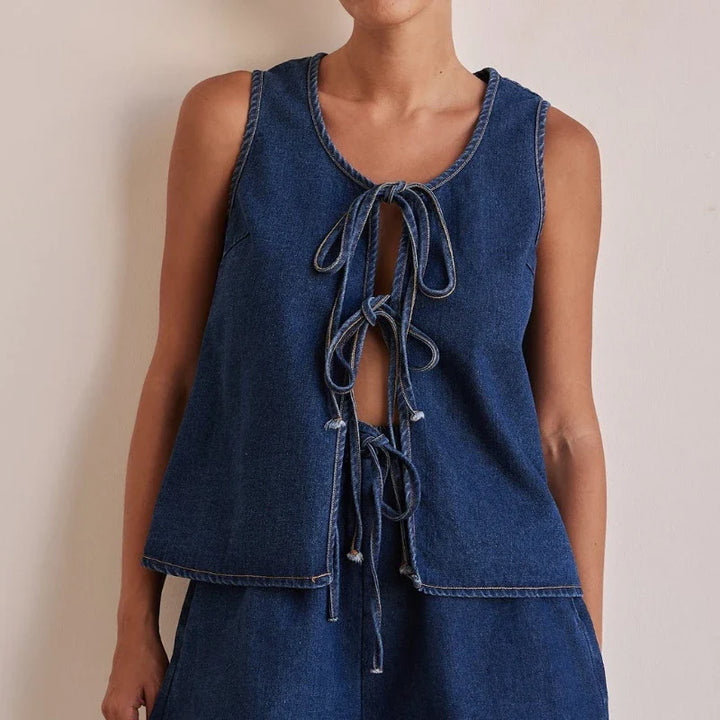 Morgan and Brooke | Denim Tie Set