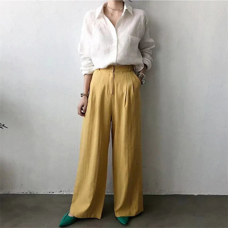 Morgan & Brooke | Open-Collar Linen Shirt