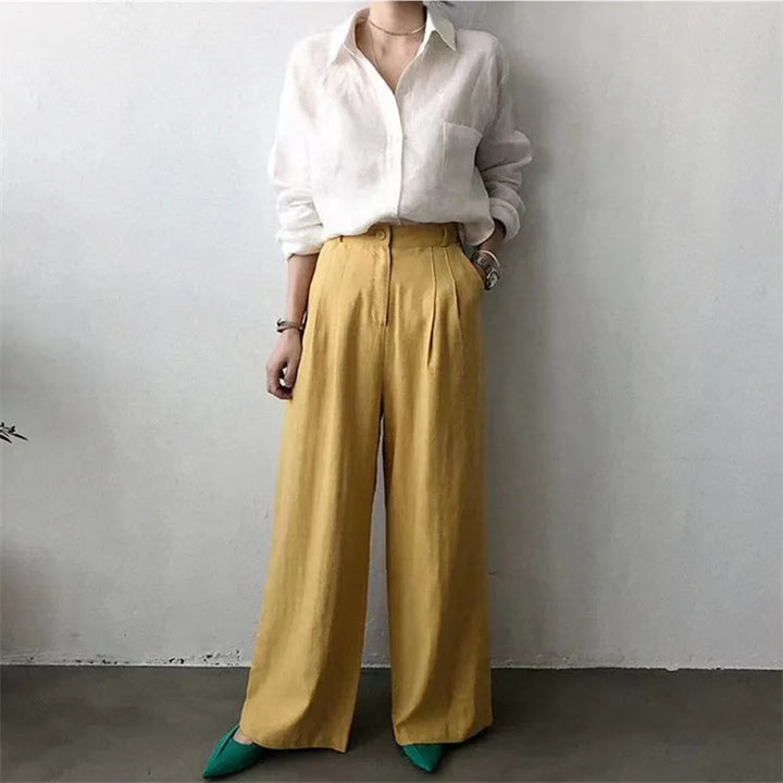 Morgan & Brooke | Open-Collar Linen Shirt