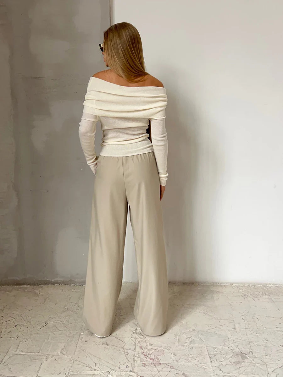 Morgan & Brooke | Off-Shoulder Knit Top