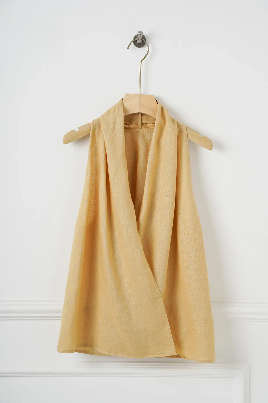 Morgan & Brooke | Draped Sleeveless Linen Vest