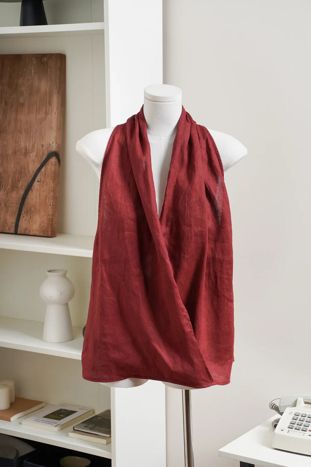 Morgan & Brooke | Draped Sleeveless Linen Vest