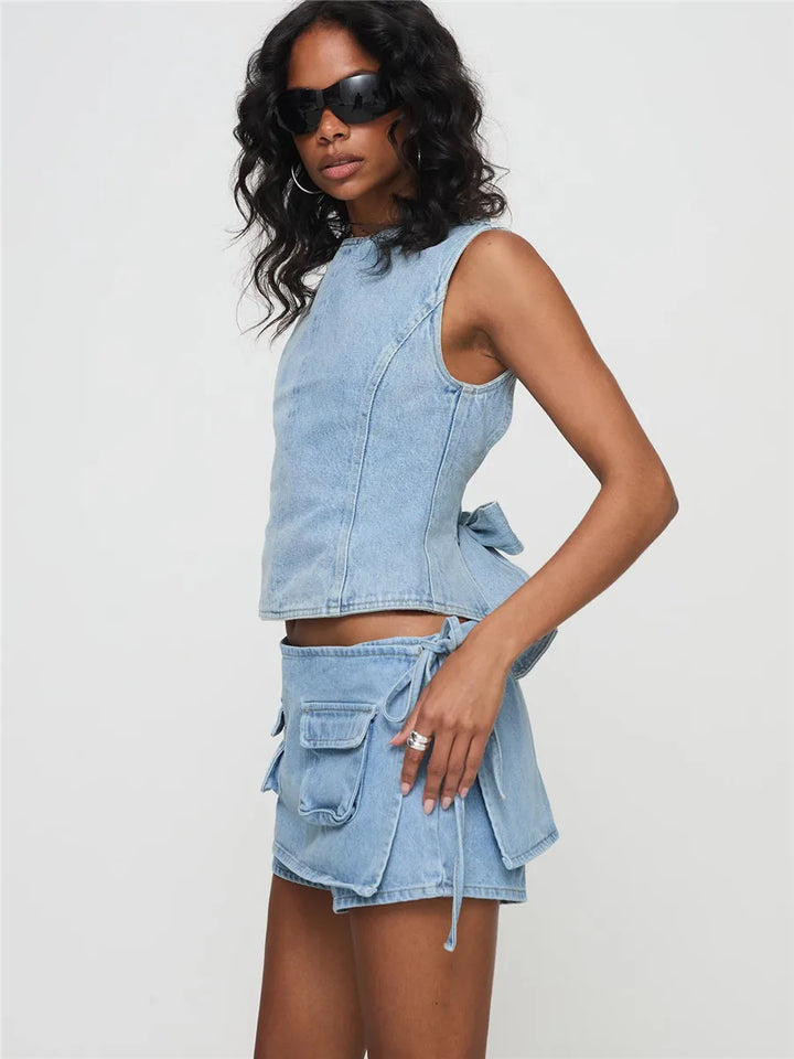 Morgan & Brooke | Pocketed Mini A-Line Skirt