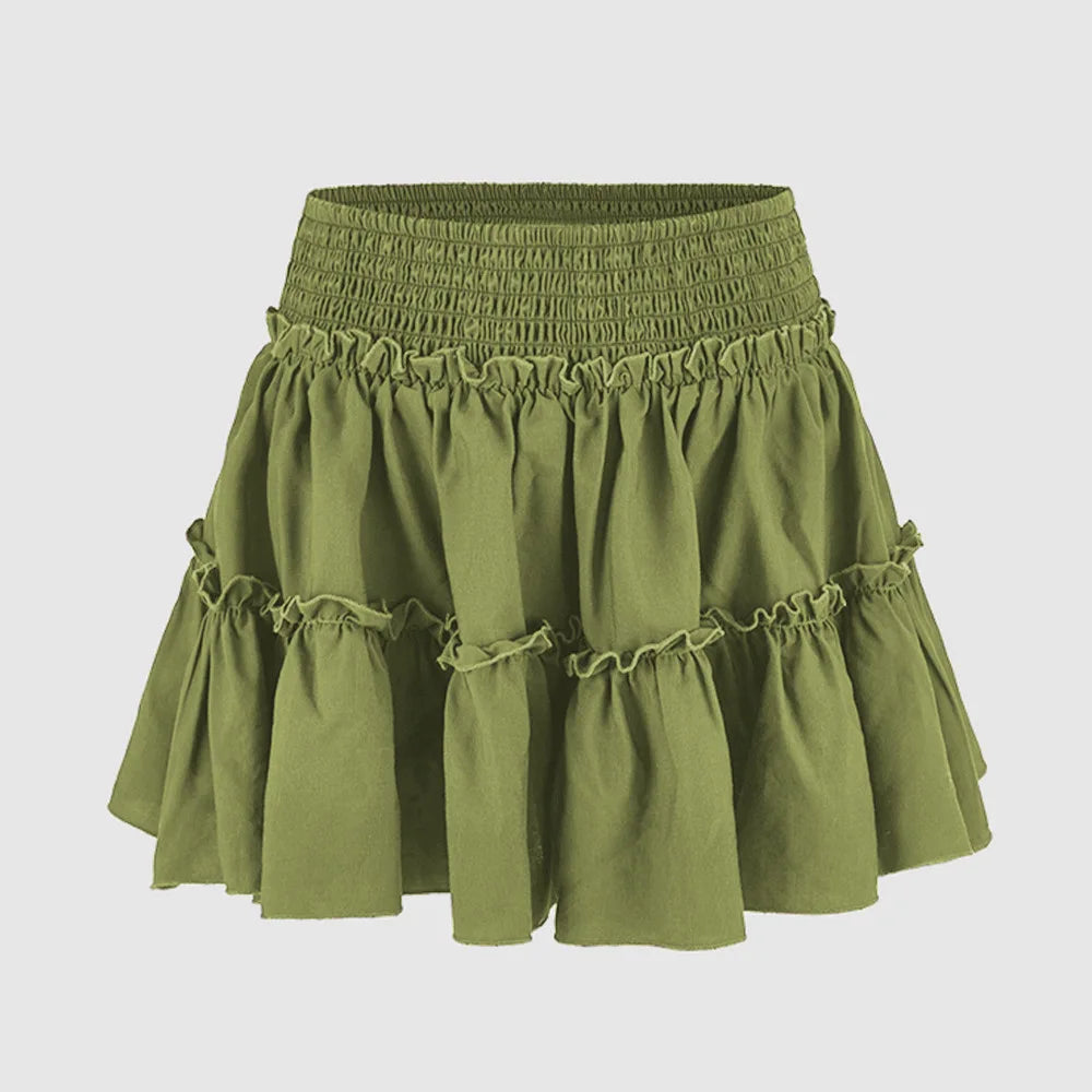 Morgan & Brooke | Leopard Print Tiered Ruffle Skirt
