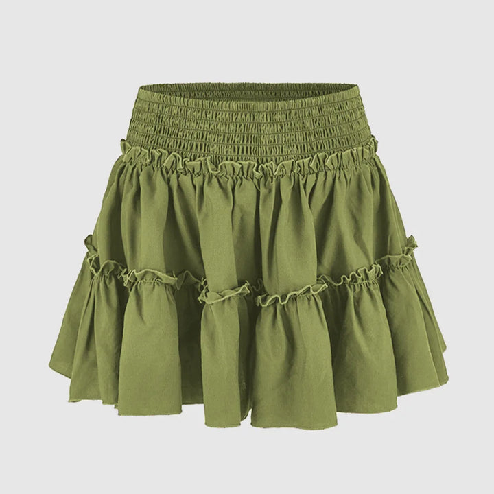 Morgan & Brooke | Leopard Print Tiered Ruffle Skirt