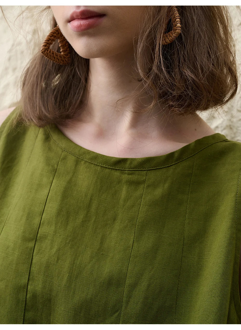 Morgan & Brooke | Pleated Hem Linen Top