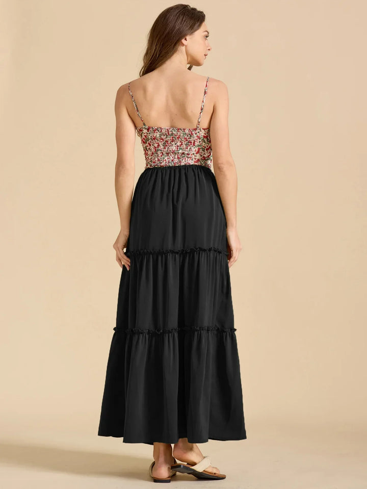 Morgan & Brooke | Printed Tiered Lightweight Maxi Skirt