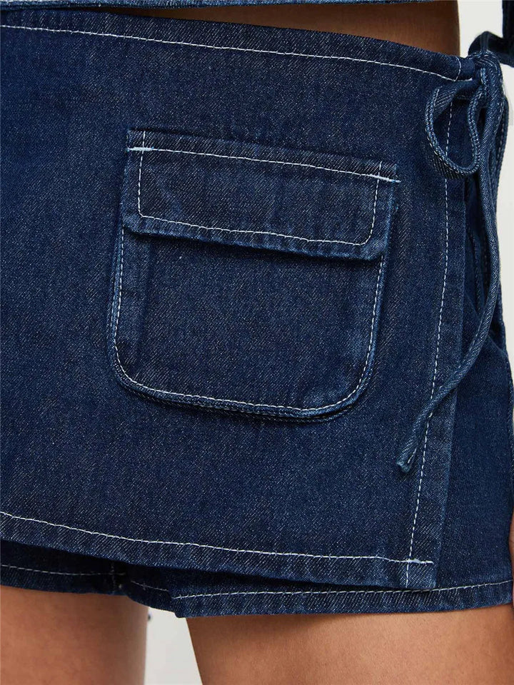 Morgan & Brooke | Pocketed Mini A-Line Skirt