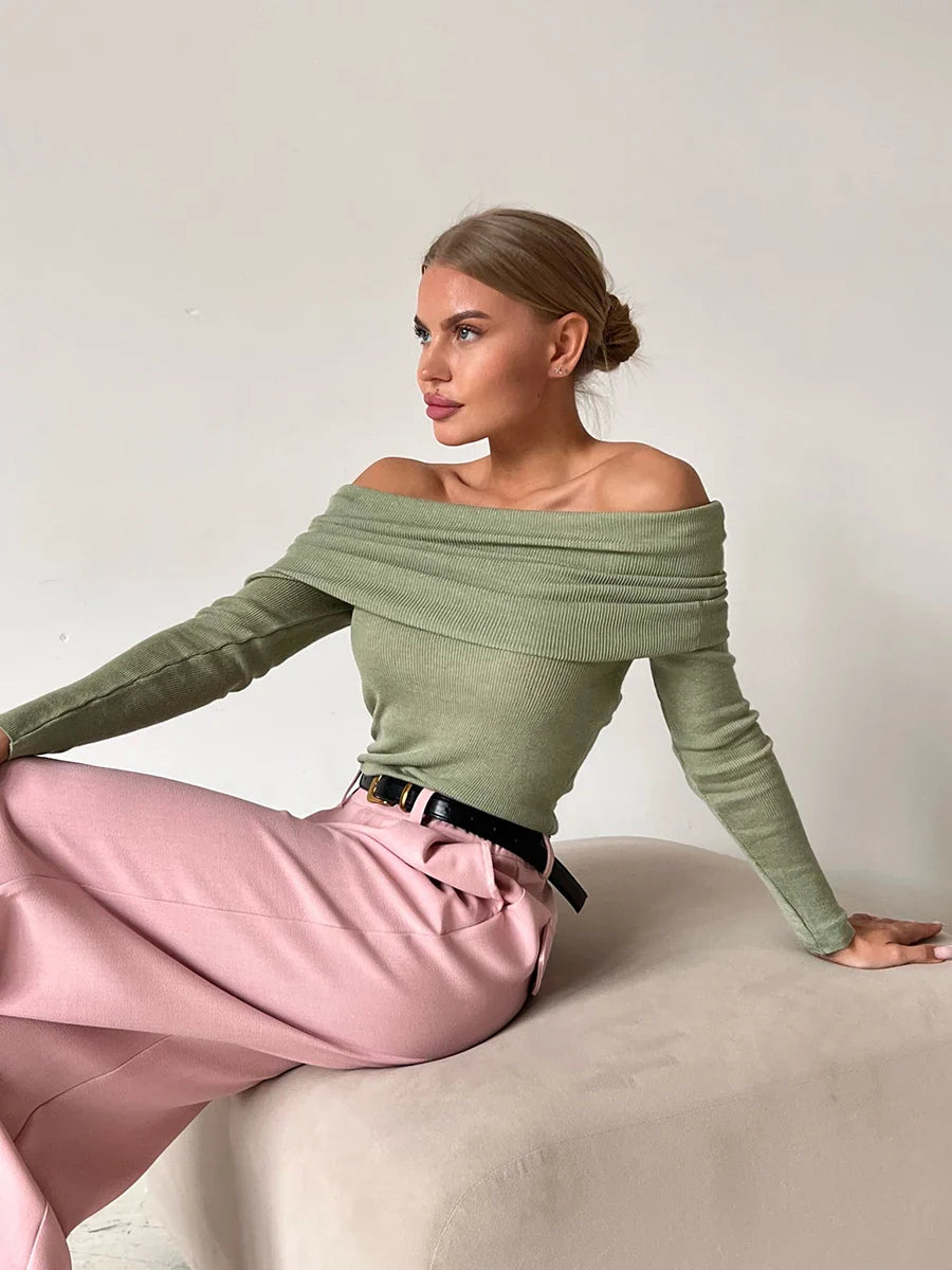 Morgan and Brooke | Off-Shoulder Knit Top