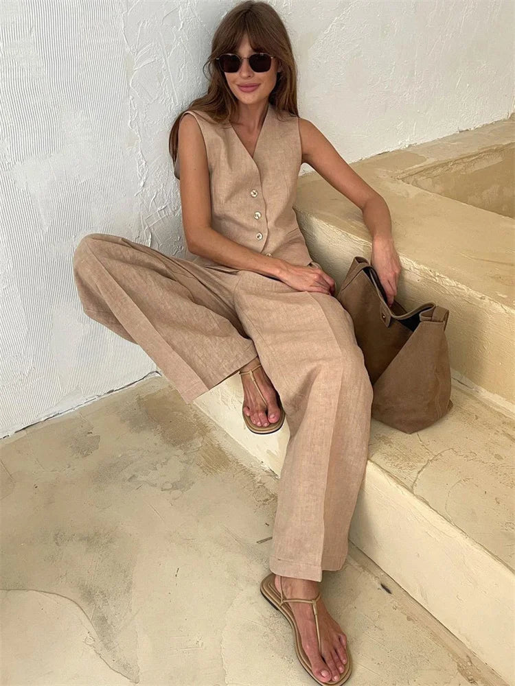 Morgan and Brooke | Marlowe Linen | Trouser Set