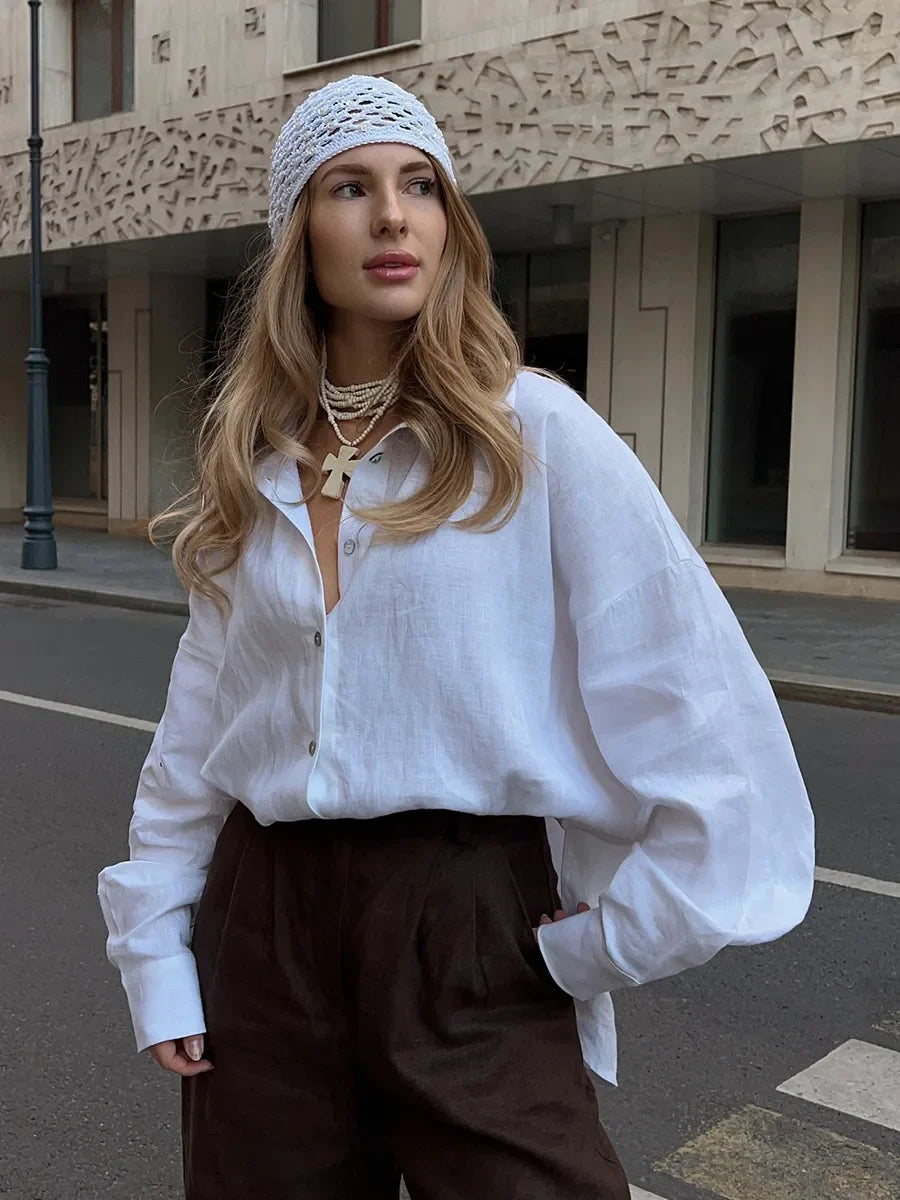 Morgan & Brooke | Blue Relaxed Fit Cotton Shirt