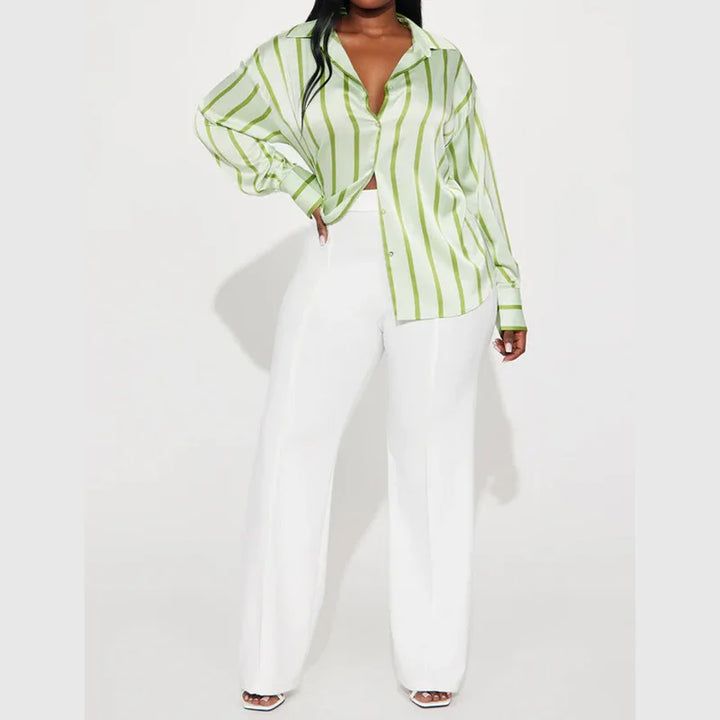 Morgan and Brooke | Satin Stripe Shirt