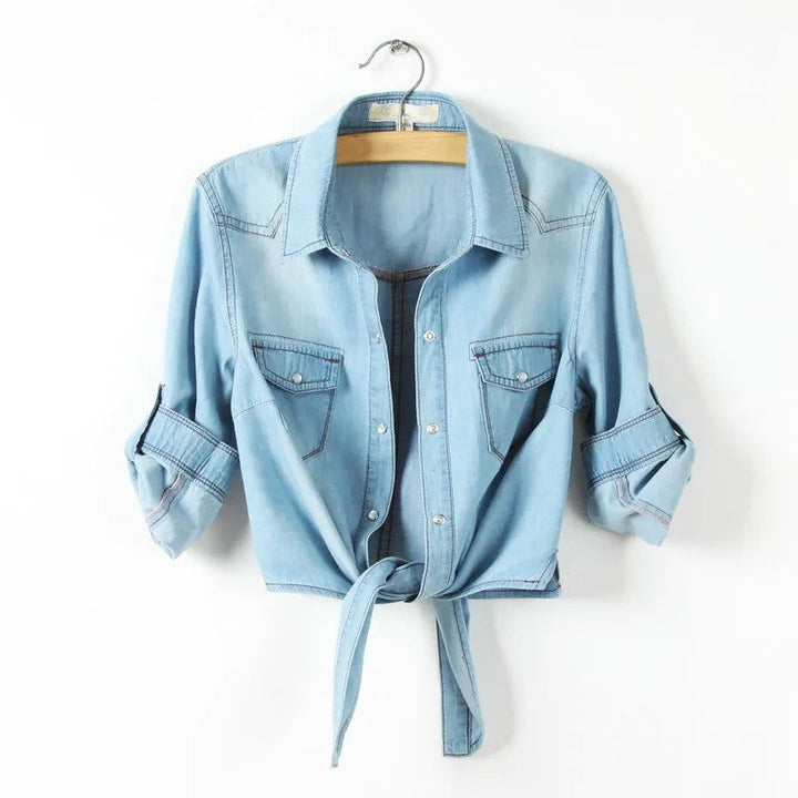 Morgan and Brooke | Denim Crop-Top