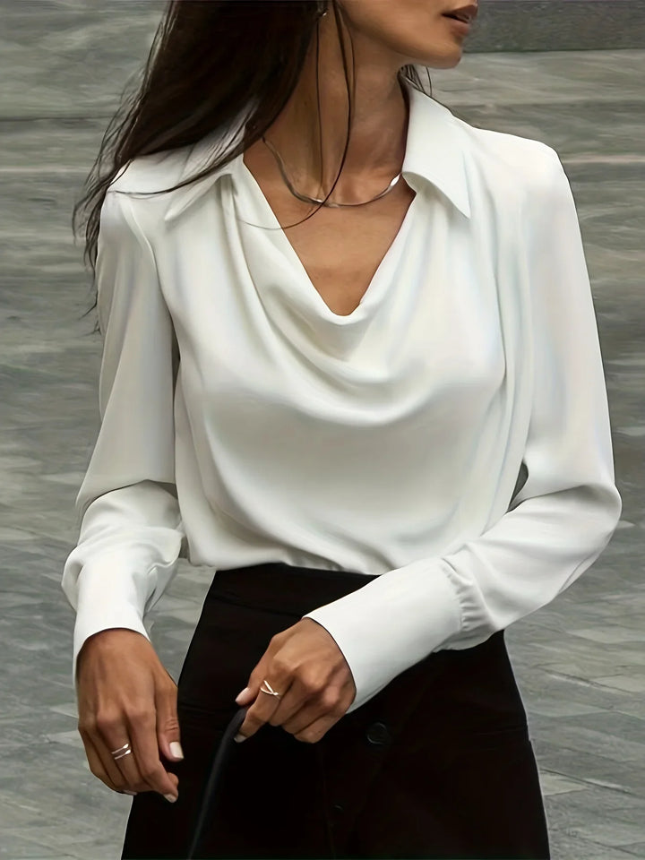 Morgan & Brooke | Long-Sleeve Tailored Silk Shirt