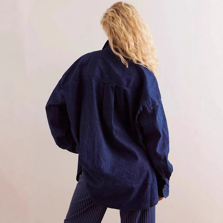 Morgan & Brooke | Light Blue Washed Boxy Denim Overshirt