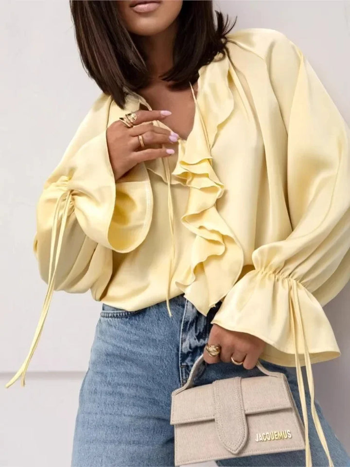 Morgan and Brooke | Liora and Brooke | Blouse Satin Ruffle