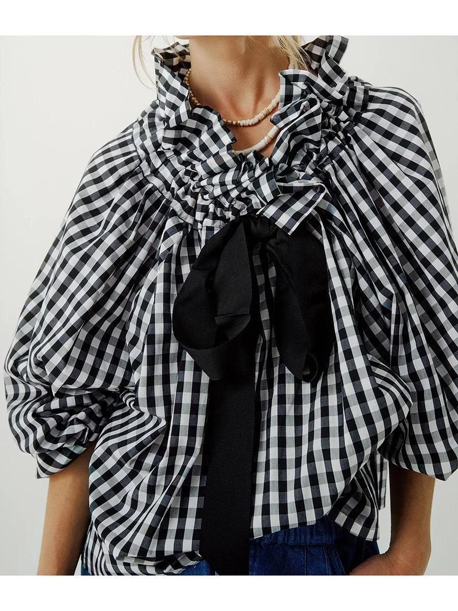 Morgan & Brooke | Puffed-Sleeve Cotton Blouse