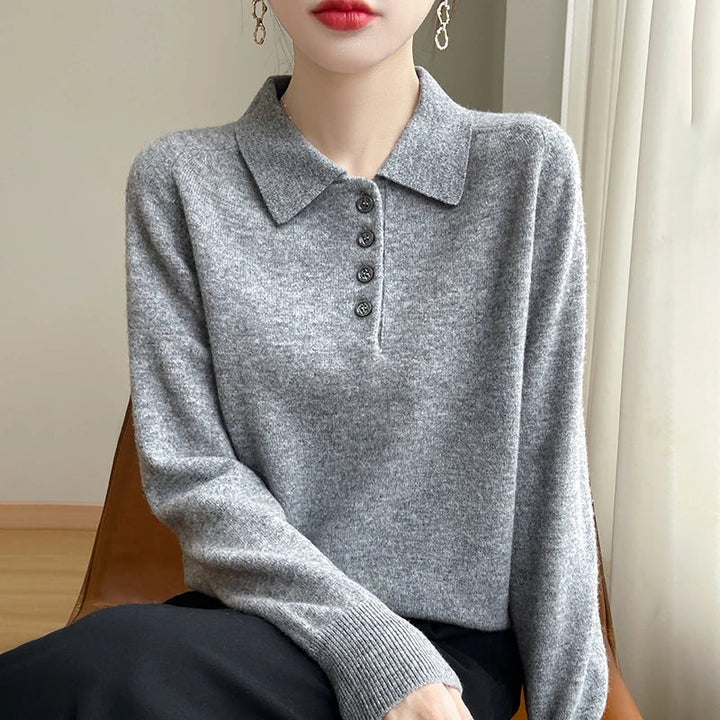 Morgan & Brooke | Polo Collar Wool Sweater
