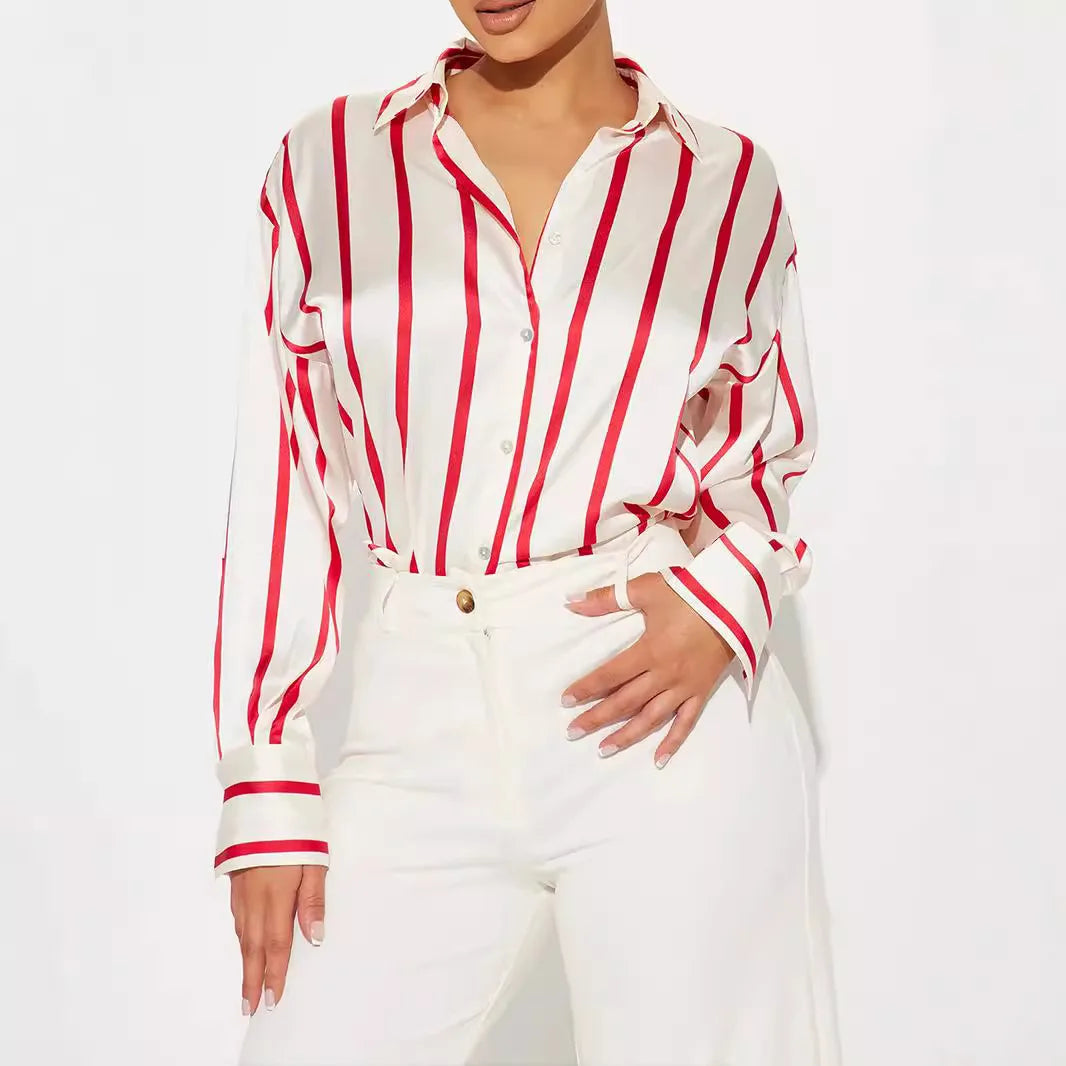 Morgan and Brooke | Satin Stripe Shirt