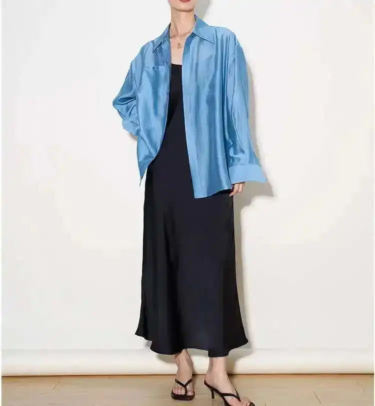 Morgan and Brooke | Flowing Silk Poplin Blouse | Blouse, Silk, Poplin