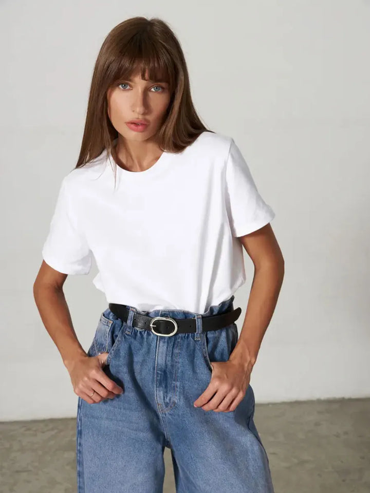 Morgan & Brooke | Crew Neck Cotton Tee