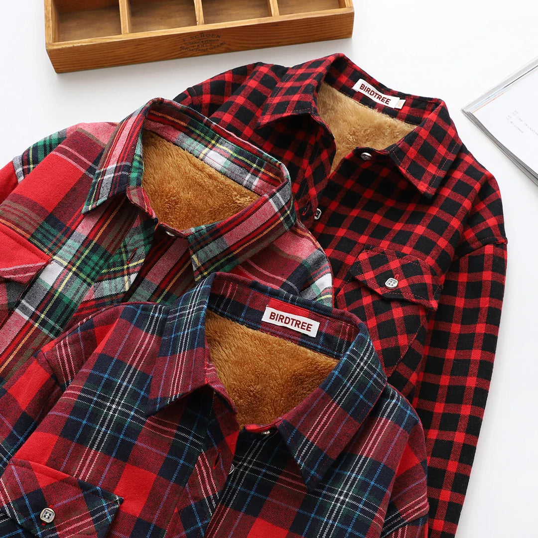 Morgan & Brooke | Red Plaid Relaxed-Fit Flannel Shirt