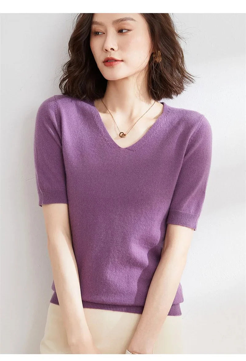 Morgan and Brooke | V-Neck Knit Top