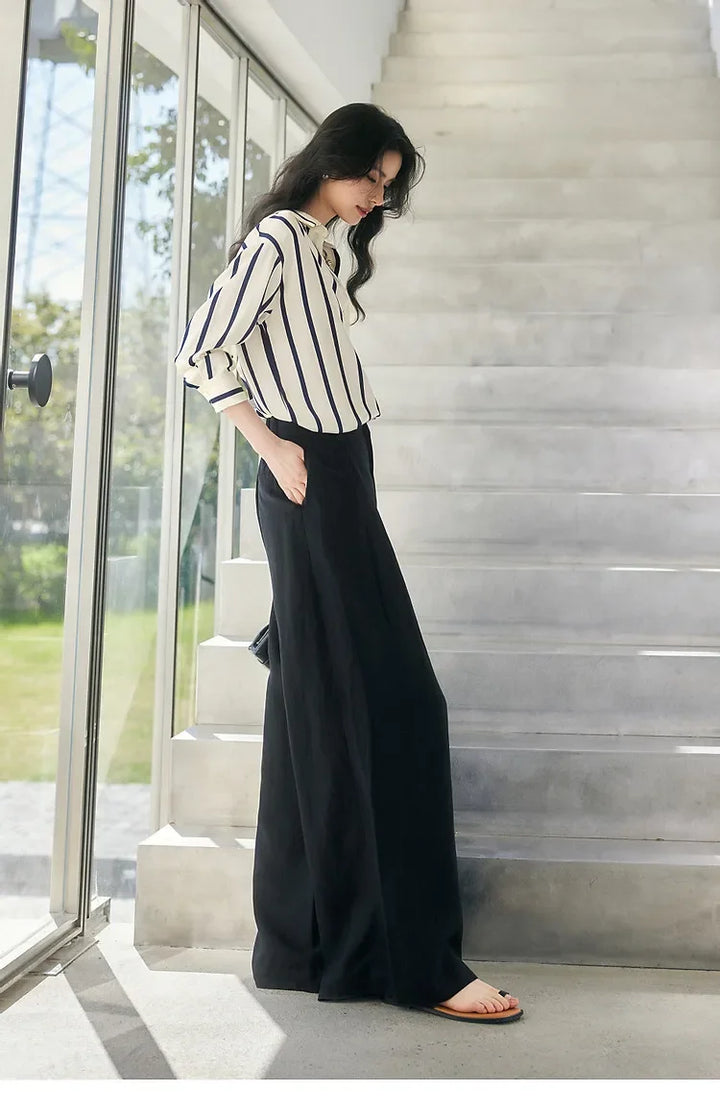 Morgan and Brooke | | Satin Blouse | Stripe
