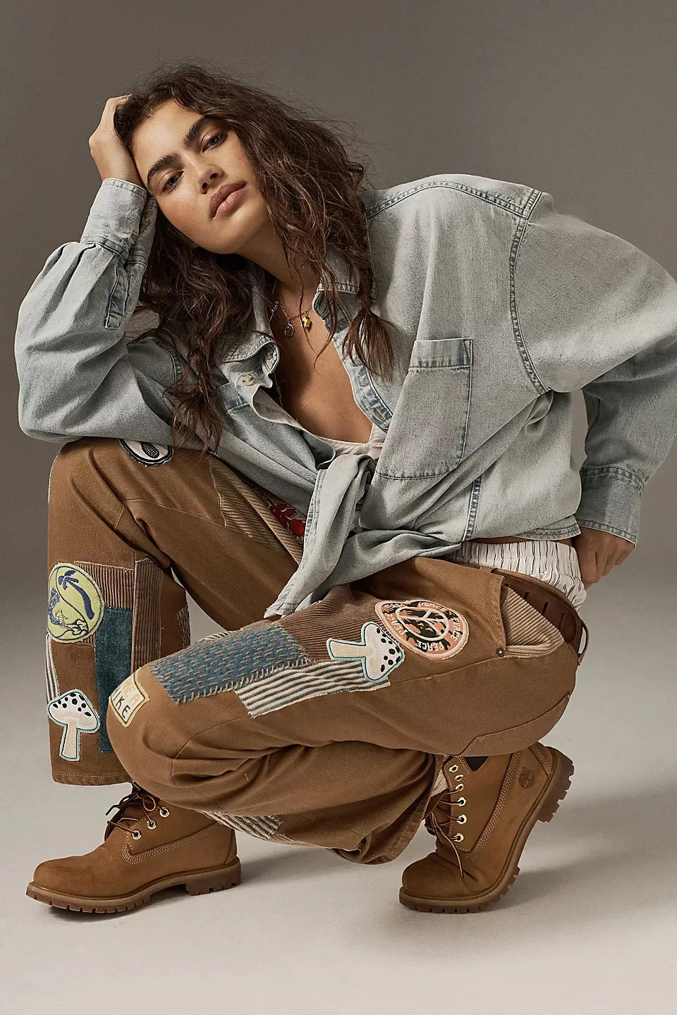 Morgan & Brooke | Light Blue Washed Boxy Denim Overshirt