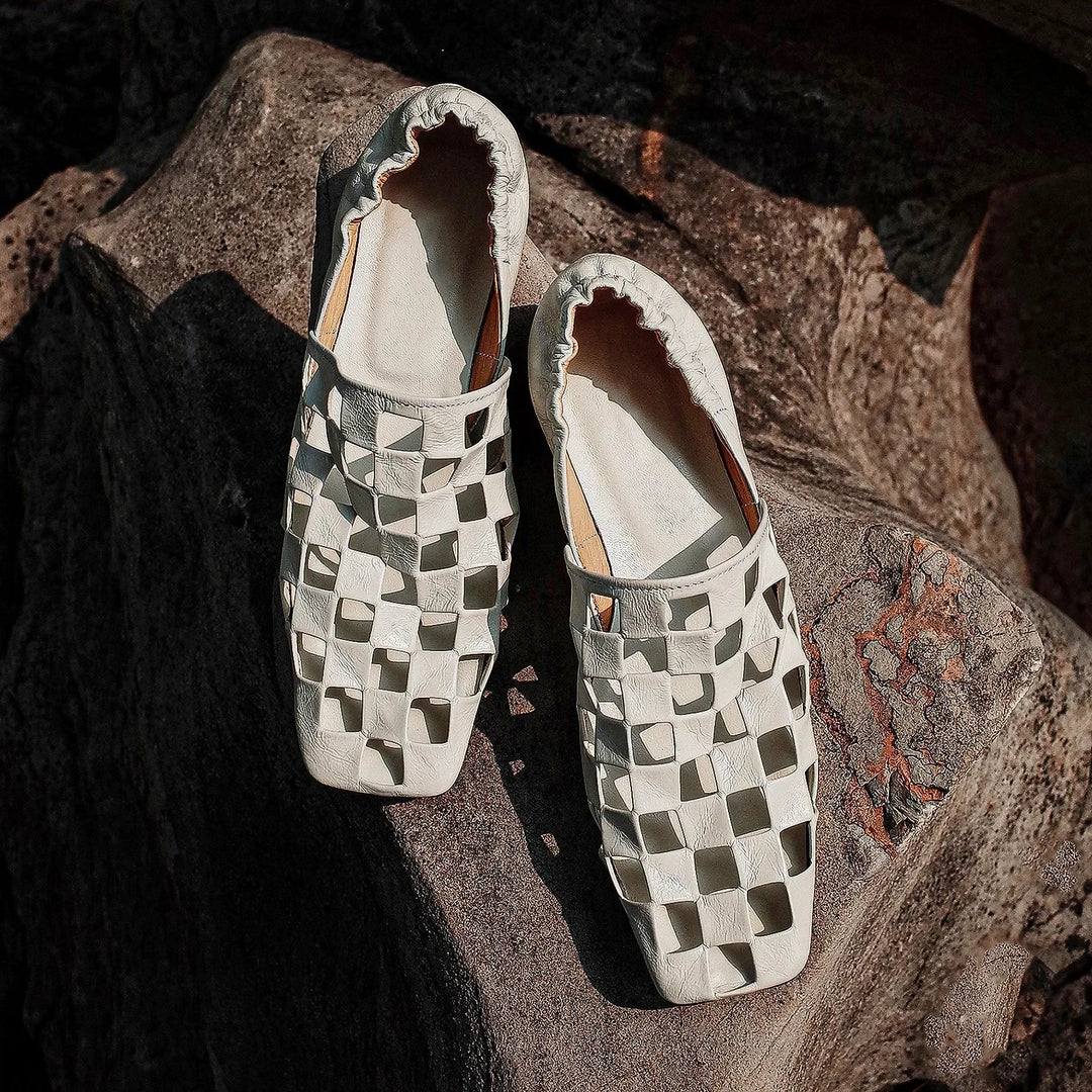 Morgan and Brooke | Checkered Leather Mules
