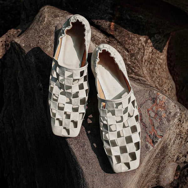 Morgan and Brooke | Checkered Leather Mules