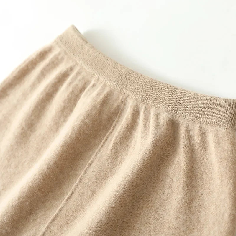 Morgan & Brooke | Charcoal High-Waist Pencil Wool Skirt