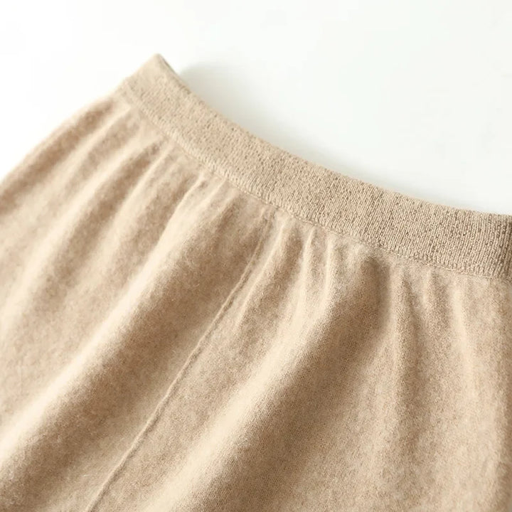 Morgan & Brooke | Charcoal High-Waist Pencil Wool Skirt