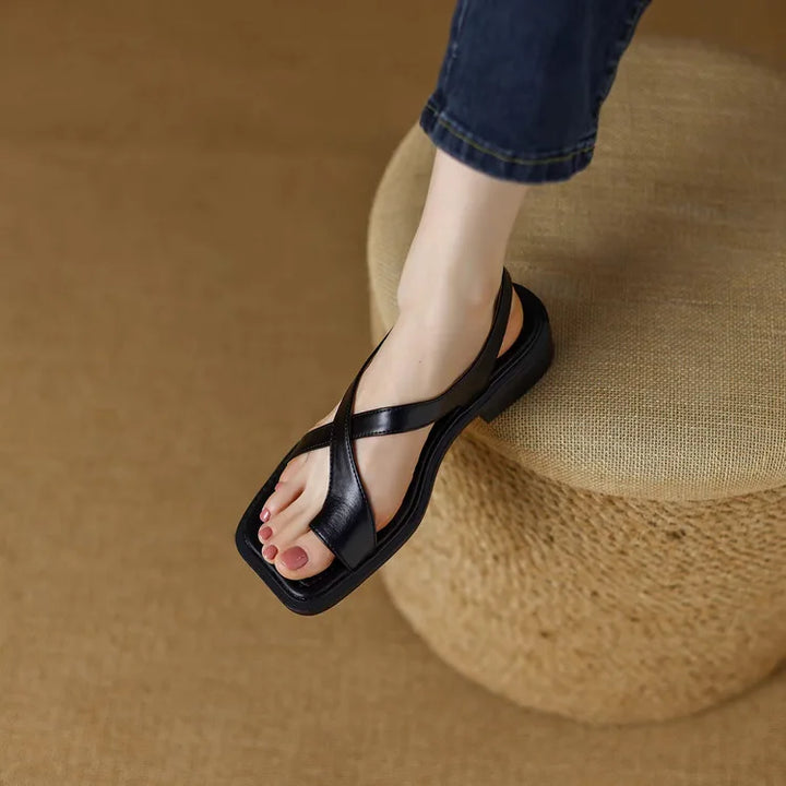 Morgan and Brooke | Leather Cross Sandals