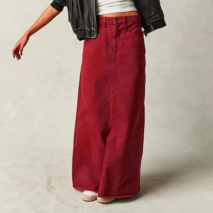 Morgan & Brooke | Blue High-Waist A-Line Denim Skirt